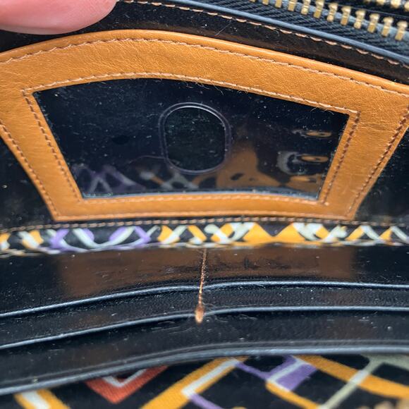 Vera Bradley Wallet Wristlet Black Leather Clutch Zip Minimalist Preppy Casual - Picture 12 of 13